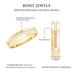 Brilliant Cut Moissanite Wedding Band