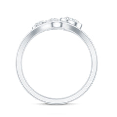 Round Moissanite Cluster Bridal Ring Set for Women