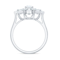 Certified Brilliant Cut Moissanite Cocktail Engagement Ring for Women