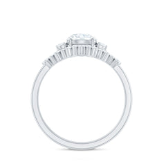 Vintage Inspired Moissanite 3 Piece Wedding Ring Sets