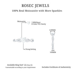 Heart Shape Moissanite Solitaire Promise Ring