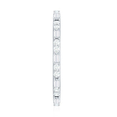 Real Baguette and Round Diamond Full Eternity Ring