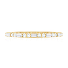 Real Baguette and Round Diamond Full Eternity Ring