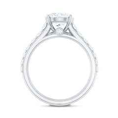 8 MM Zircon Wedding Ring Set in Prong Setting