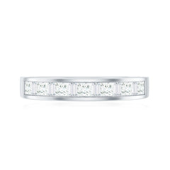 Channel Set Diamond Half Eternity Band Ring