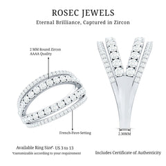 1.5 CT Cubic Zirconia Designer Cocktail Ring in Gold