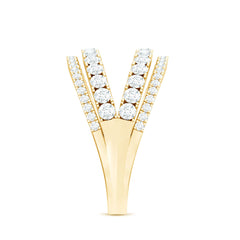 1.5 CT Cubic Zirconia Designer Cocktail Ring in Gold