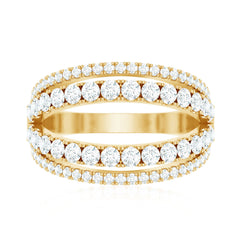 1.5 CT Cubic Zirconia Designer Cocktail Ring in Gold