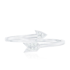 Natural Diamond Minimal Love Arrow Ring