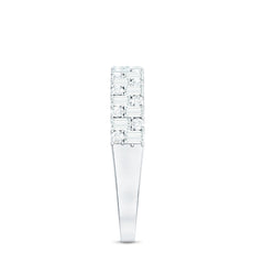 Baguette and Round Certified Moissanite Half Eternity Band Ring
