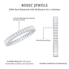 Baguette Cut Diamond Eternity Wedding Band Ring