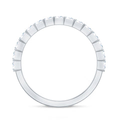 Baguette Cut Diamond Stackable Ring in Shared Prong Setting