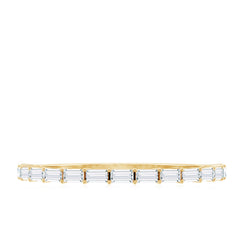 Baguette Cut Diamond Stackable Ring in Shared Prong Setting