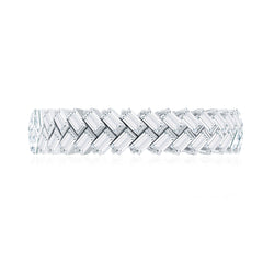 0.75 CT Zircon Braided Eternity Ring
