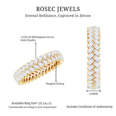 0.75 CT Zircon Braided Eternity Ring