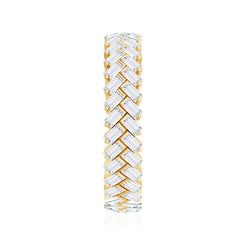 0.75 CT Zircon Braided Eternity Ring
