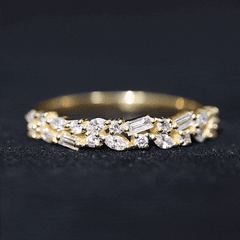 Real Diamond Half Eternity Band Ring