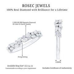 Real Diamond Half Eternity Band Ring
