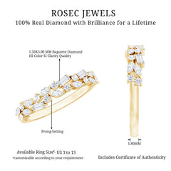 Real Diamond Half Eternity Band Ring