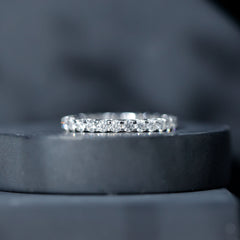1.50 CT Certified Zircon Gold Full Eternity Ring
