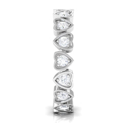 Certified Diamond Heart Eternity Band Ring