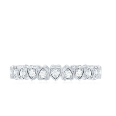 Certified Diamond Heart Eternity Band Ring
