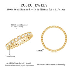 Certified Diamond Heart Eternity Band Ring