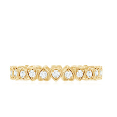 Certified Diamond Heart Eternity Band Ring