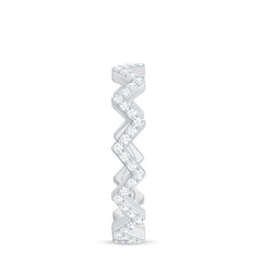 Minimal Diamond Zig Zag Eternity Band Ring