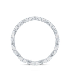 Minimal Diamond Zig Zag Eternity Band Ring