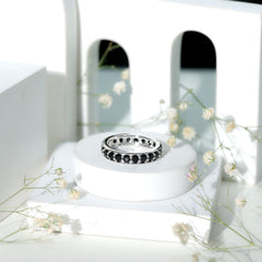 Lab Grown Black Diamond Simple Eternity Band Ring