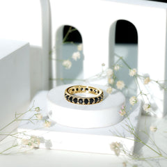 Lab Grown Black Diamond Simple Eternity Band Ring