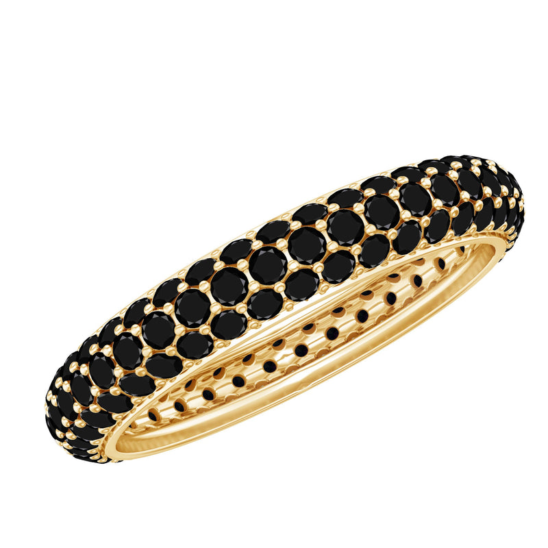 Thick Eternity Band with 2 CT Lab Created Black Diamond