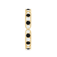 Classic Black Onyx and Diamond Eternity Band Ring