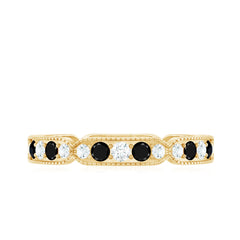 Classic Black Onyx and Diamond Eternity Band Ring