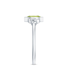 Natural 0.7 Carat Marquise Peridot Promise Ring with Celtic Knot