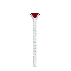 Natural Ruby Promise Ring with Diamond for Women