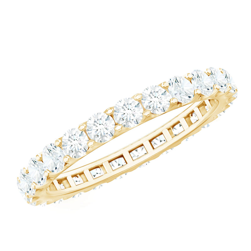 Brilliant Cut Round Moissanite Eternity Anniversary Band