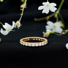 Brilliant Cut Round Moissanite Eternity Anniversary Band