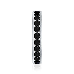 2.75 CT Channel Set Black Spinel Eternity Ring