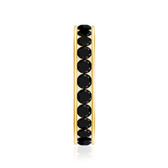 2.75 CT Channel Set Black Spinel Eternity Ring