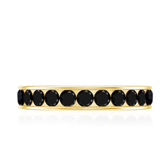 2.75 CT Channel Set Black Spinel Eternity Ring