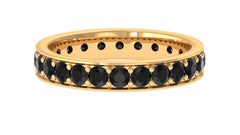 2.25 CT Black Spinel Eternity Band Ring