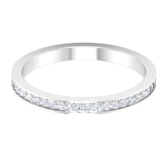 Natural Diamond Half Eternity Stackable Ring for Women