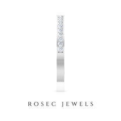 Natural Diamond Half Eternity Stackable Ring for Women