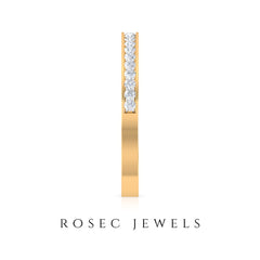 Natural Diamond Half Eternity Stackable Ring for Women