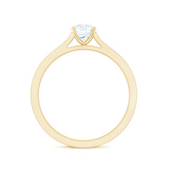 Certified Lab Grown Diamond Engagement Ring With Lab Grown Ruby