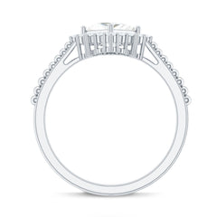5 mm Princess Cut Moissanite Vintage Inspired Ring