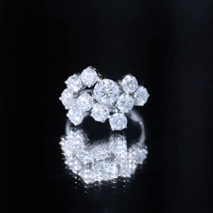 Round Cut Moissanite Statement Ring for Women