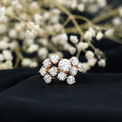 Round Cut Moissanite Statement Ring for Women